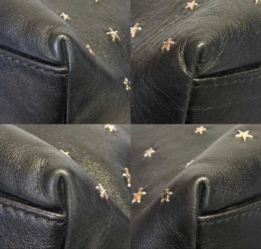 JIMMY CHOO SOFIA/S BLACK スタッズ ハンドバッグ