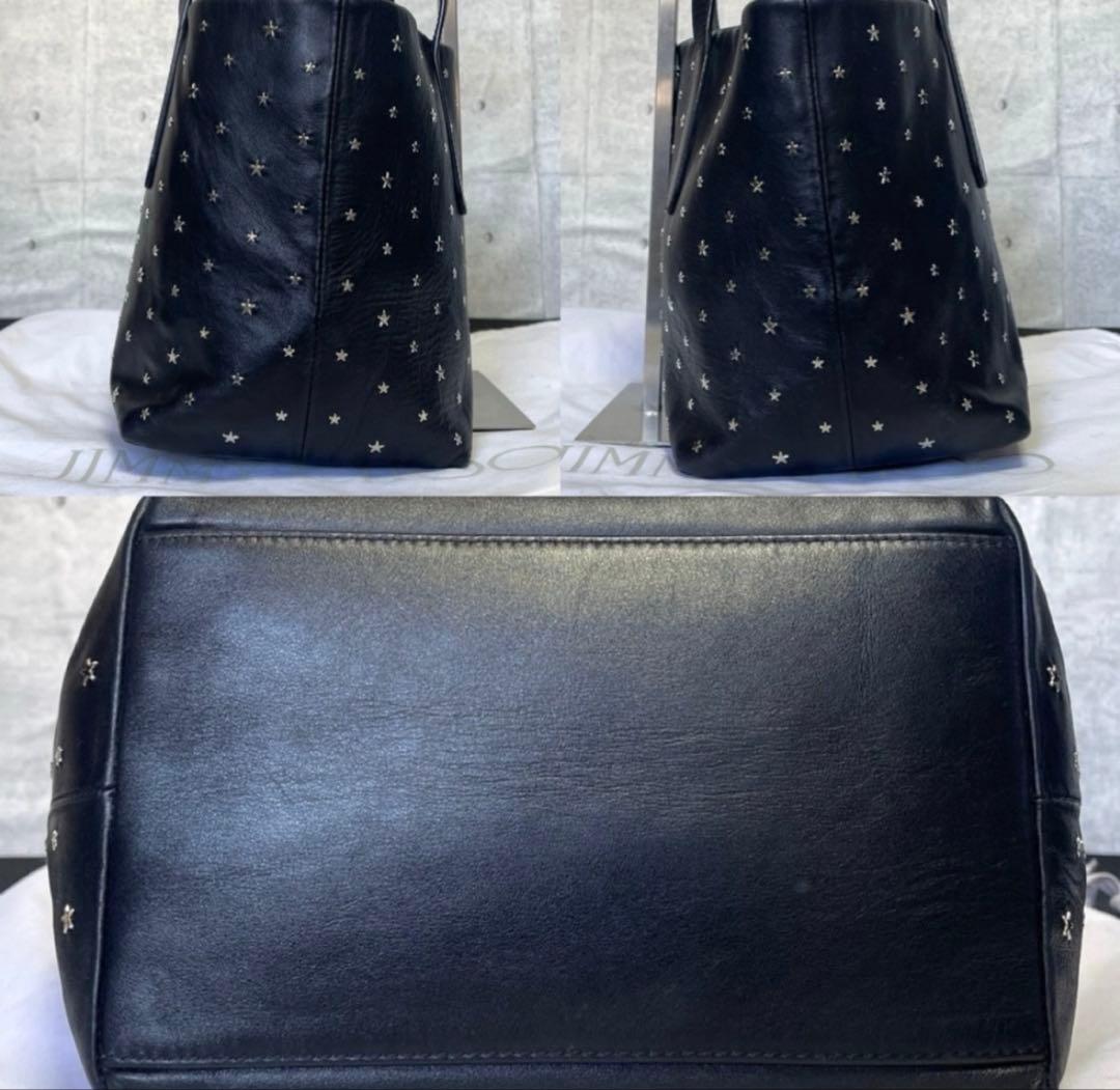 JIMMY CHOO SOFIA/S BLACK スタッズ ハンドバッグ