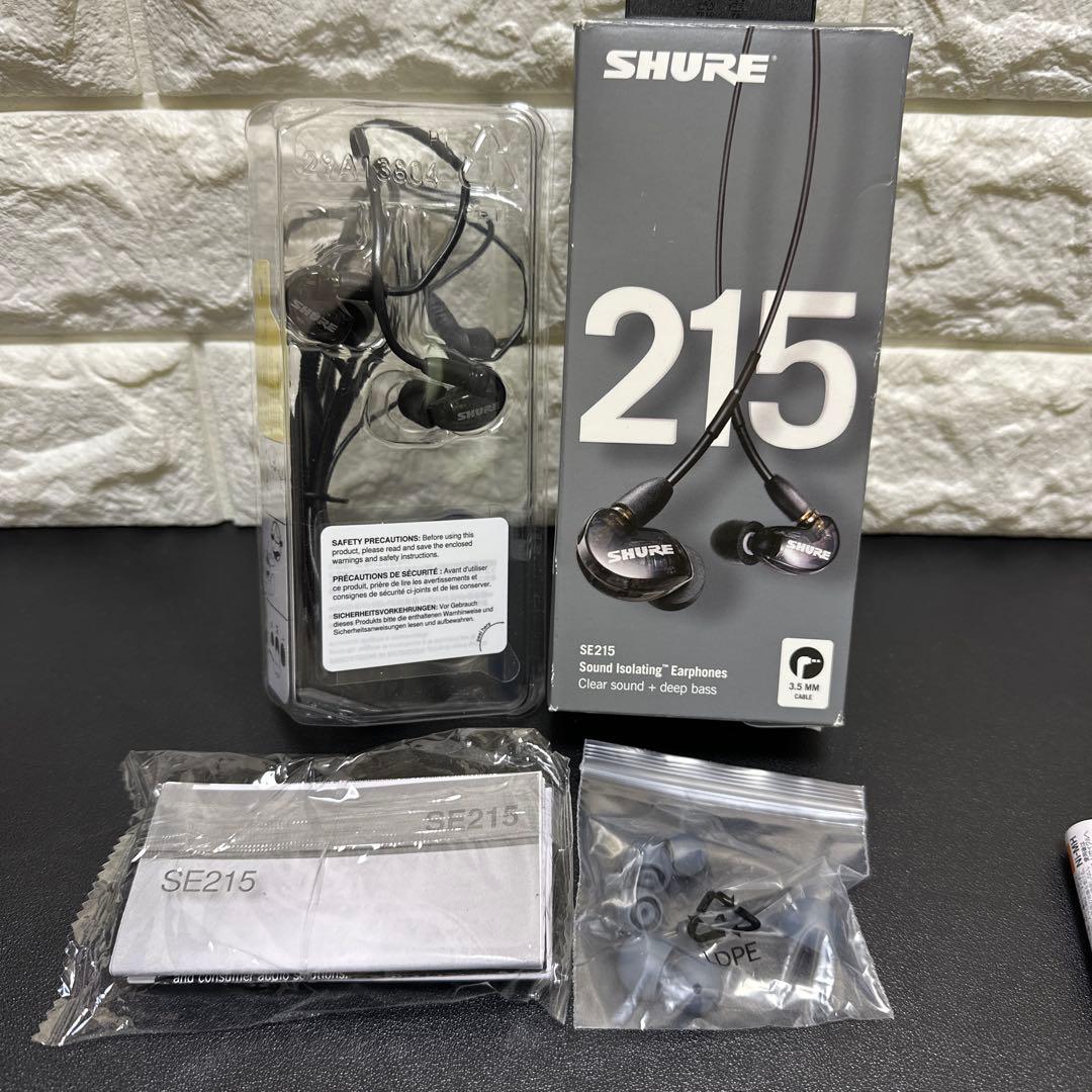 シュア SHURE SE215 クリアブラック　イヤホン 有線イヤホン
