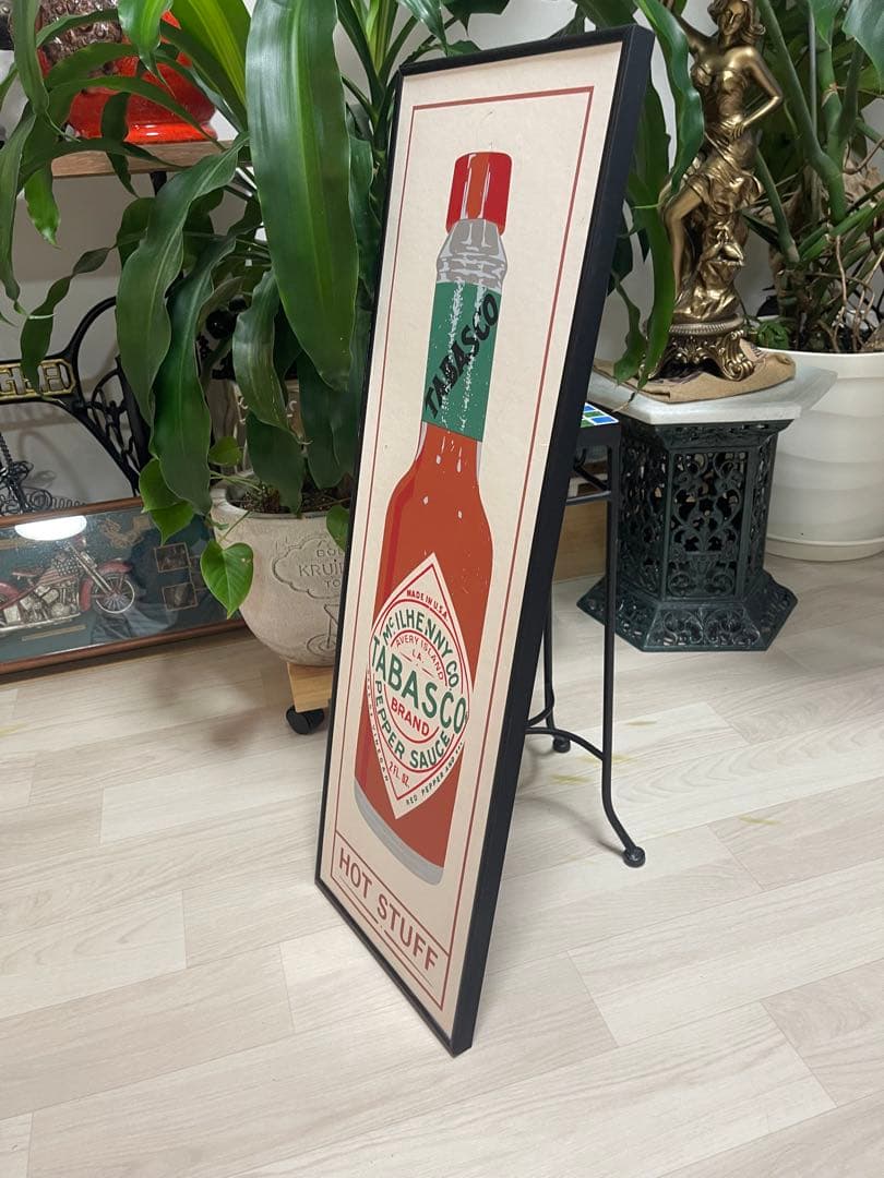 【入手困難・極美品】タバスコ デザインアートパネル インテリア雑貨 壁掛け 置物