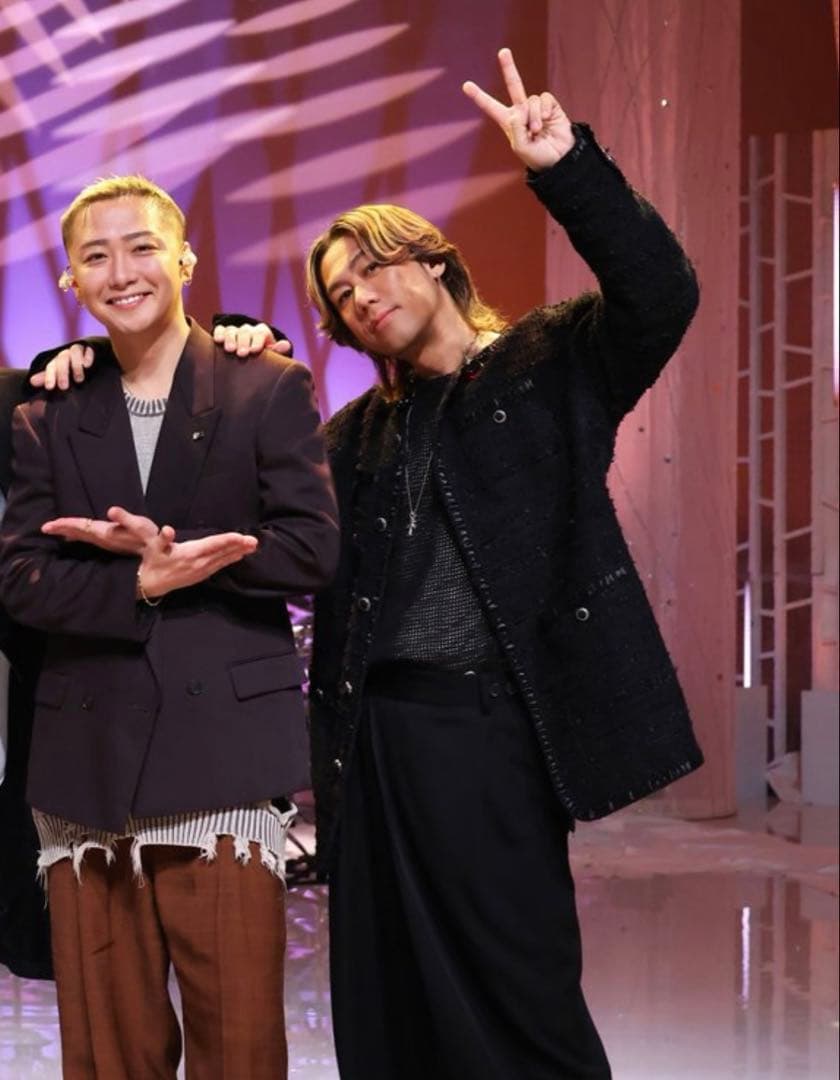 【ケミストリー川畑着 11万】MIXED TWEED NO COLLAR JKT