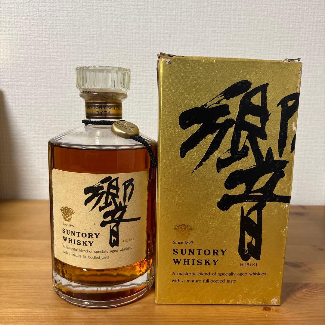 サントリーウイスキー響　裏ゴールドラベル　旧ボトル　箱付き　未開封 ❷