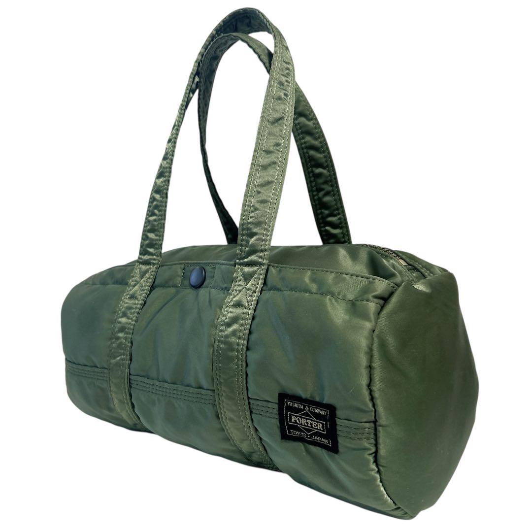PORTERタンカー ドラムバッグ ダッフルバッグ ミニボストン セージグリーン