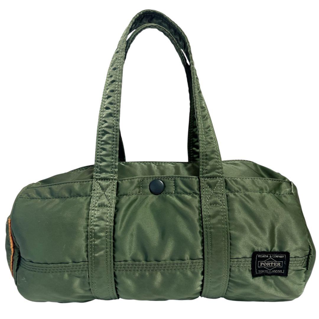 PORTERタンカー ドラムバッグ ダッフルバッグ ミニボストン セージグリーン