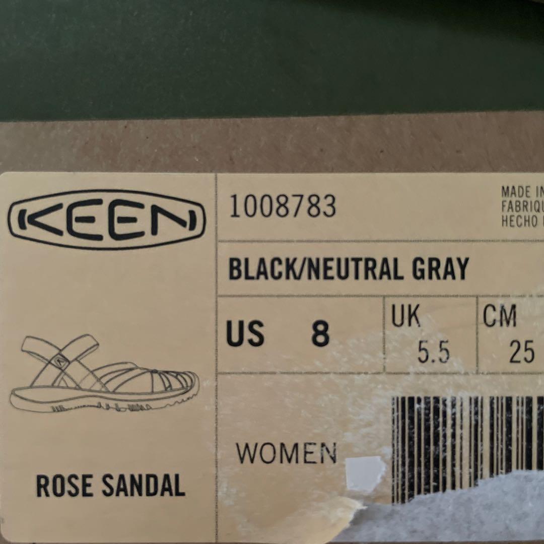 keen キーン　サンダル　ローズサンダル　黒　25cm
