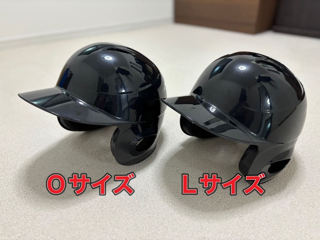 【ミズノ】　軟式用　両耳ヘルメット　2個セット(O・Lサイズ)