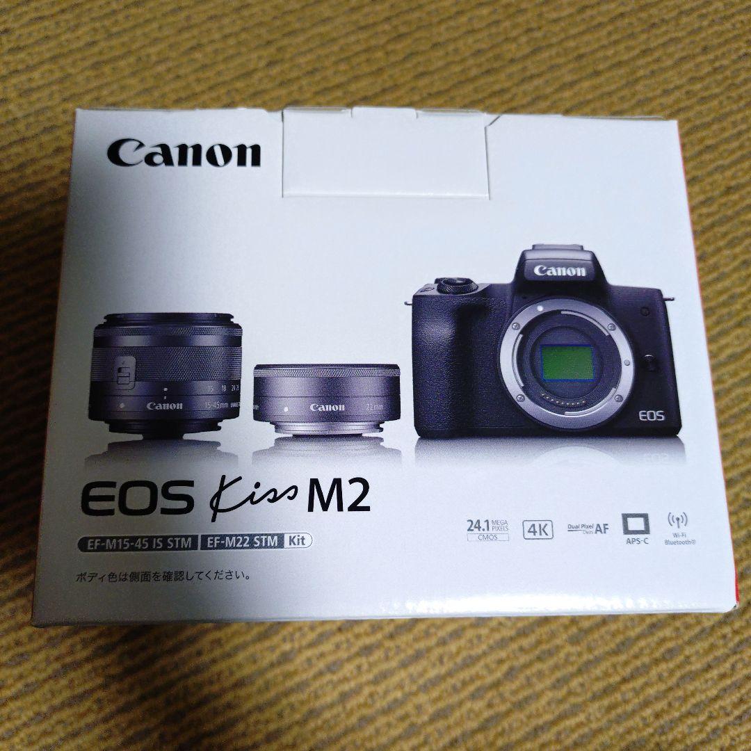 新品同様試用のみ‼️Canon EOS Kiss M2 ホワイト レンズキット