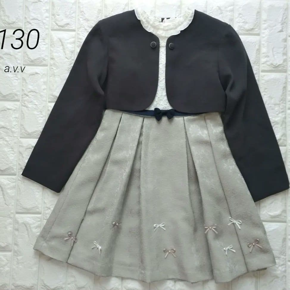 【130】a.v.v フォーマル ワンピース ボレロ 新品 フラワー ジャガード