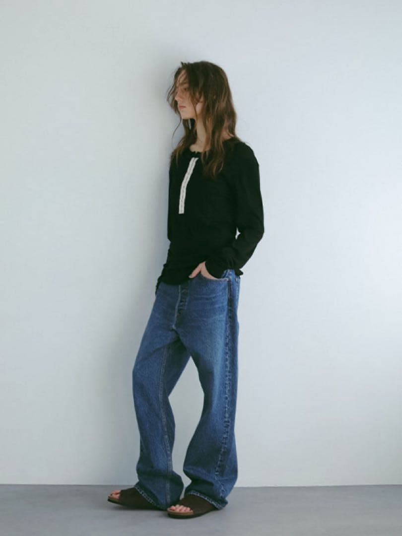 新品etretokyo フロントホックソフトプルオーバー　ブラック