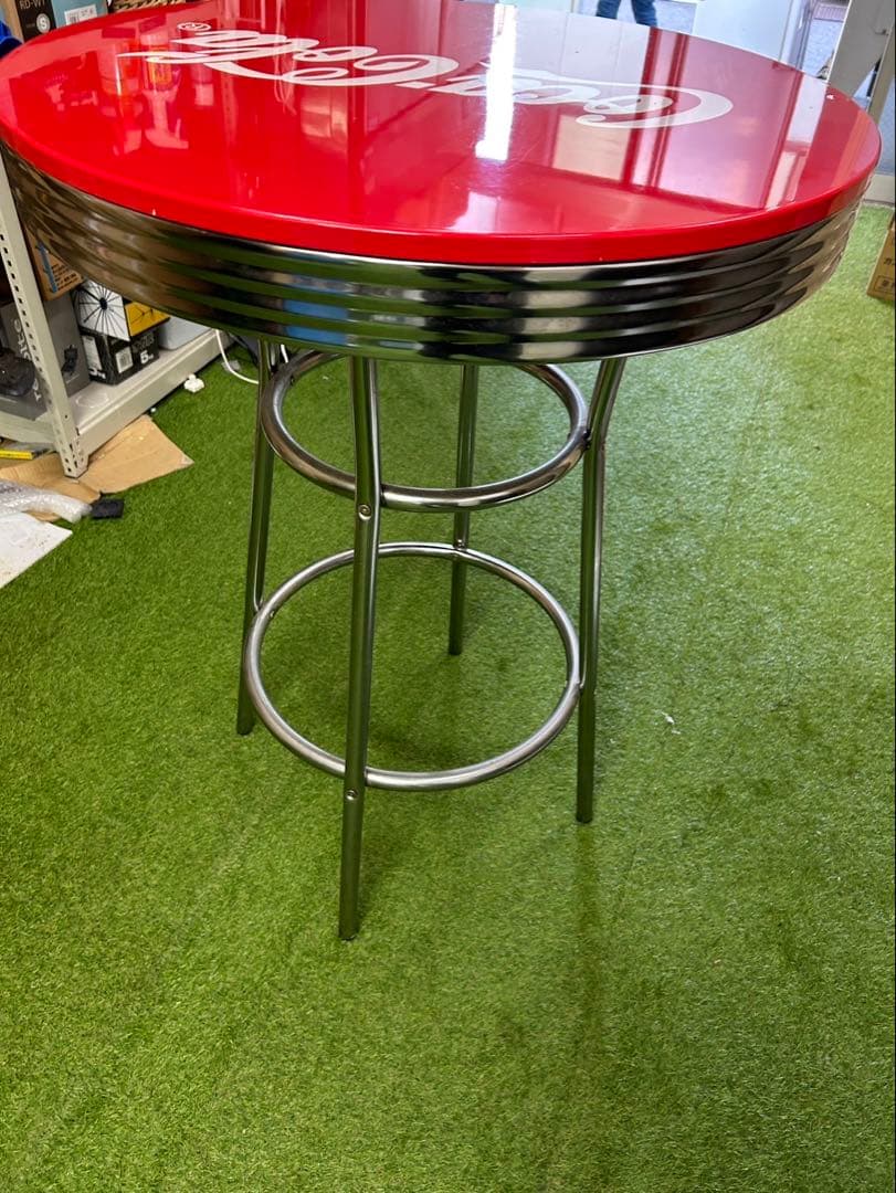 コカ・コーラ Coca-Cola ロゴ バーテーブル　アメリカン雑貨 店舗什器