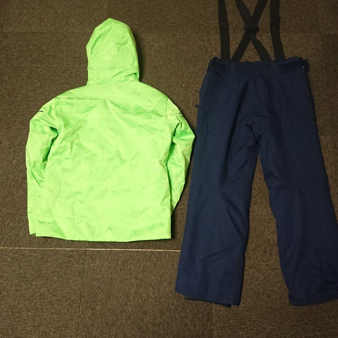 送料無料【Phenix】ライトグリーン×ネイビースキーウェア上下セットアップ M