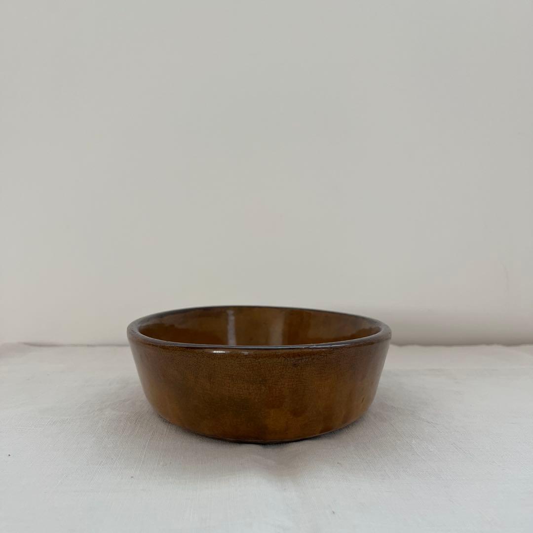 フランスアンティーク 貫入が美しく入った グラタン皿 オーブン皿