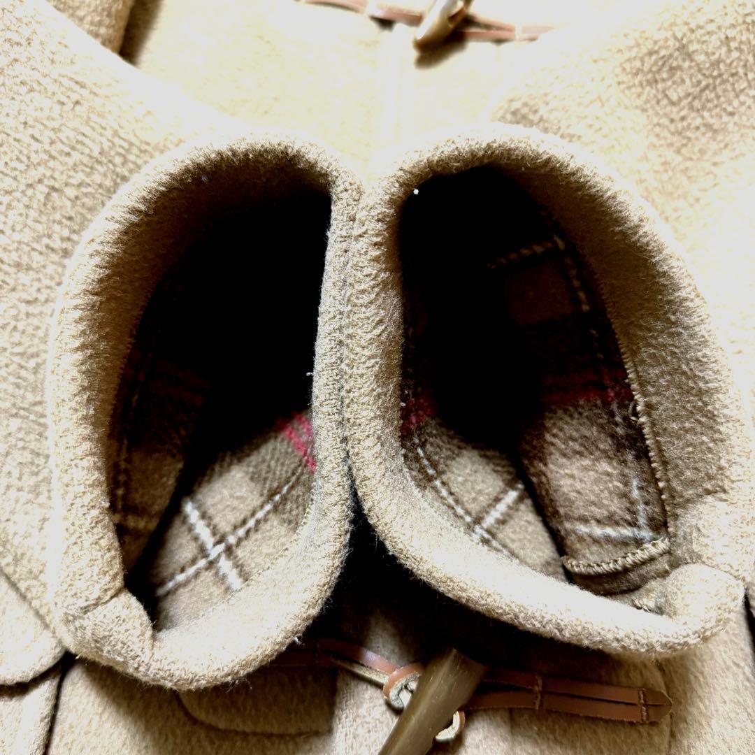 Gloverall ダッフルコート　チェック柄　英国製　キャメル色Size L