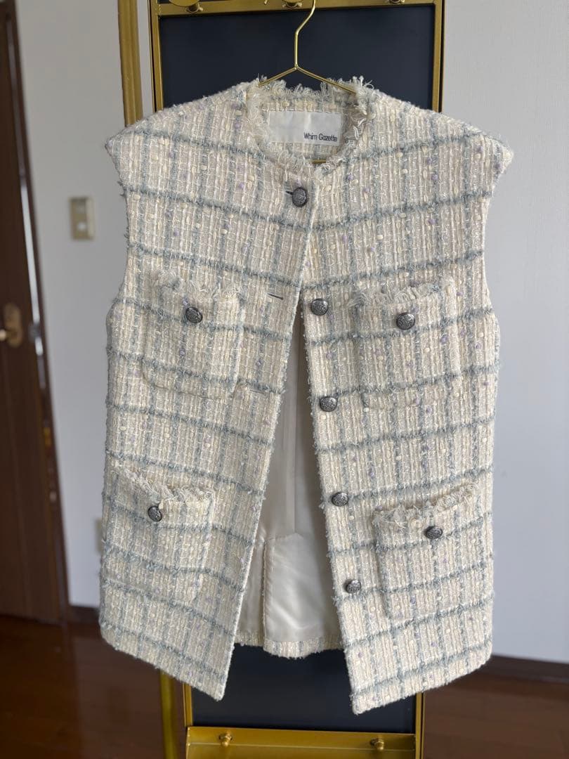 Whim Gazette LINTON ツイード ジレ CHANEL生地 高級