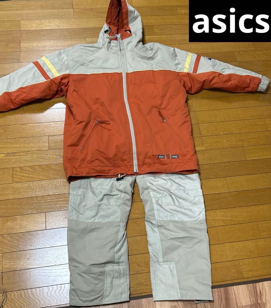 アシックス・minus twenty スノボ　スキーウェア　メンズ　ベージュ