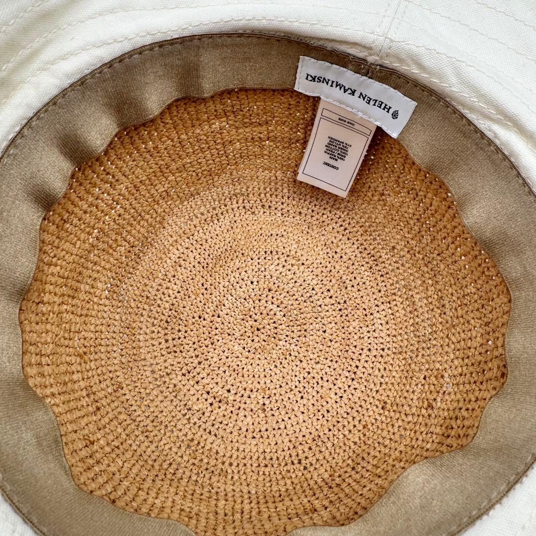 極美品✨HELEN KAMINSKI ロゴマーク　ラフィア　ハット