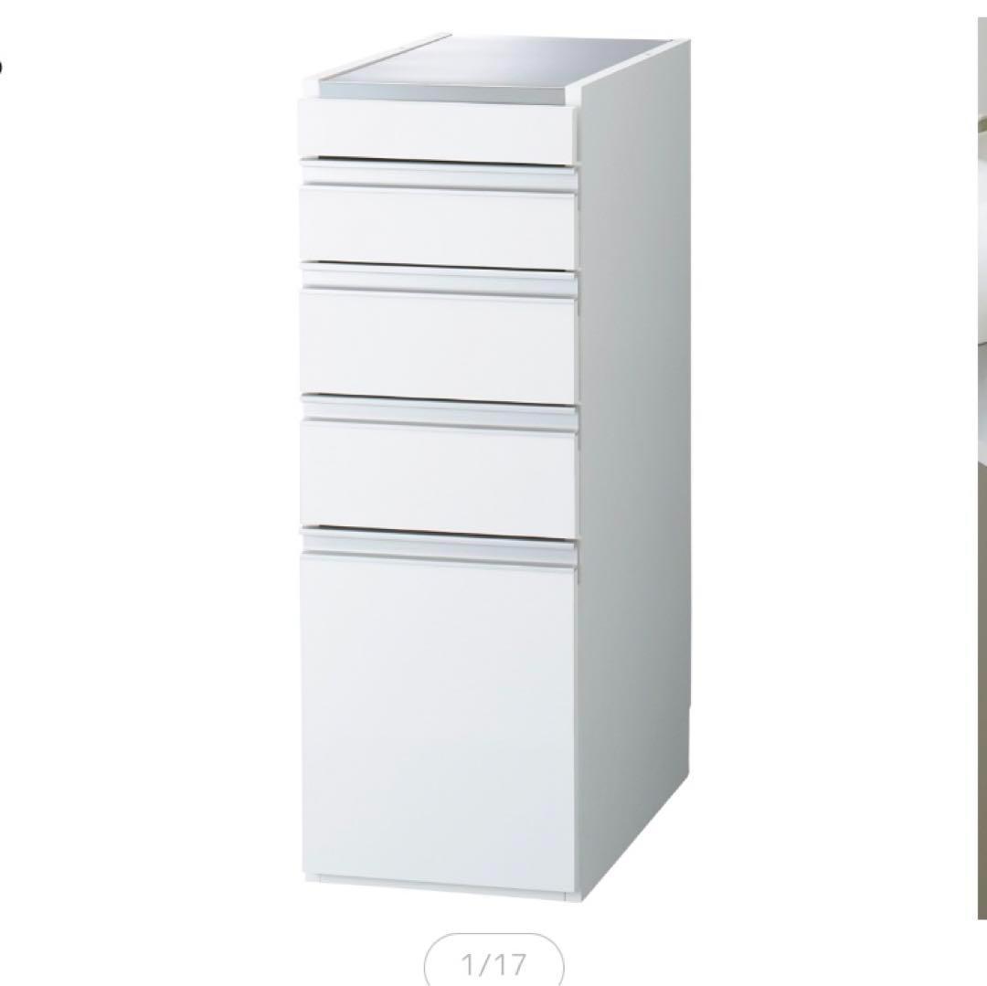 【ディノス】キッキン収納　スライドデーブル付きスキマ収納　250330-3