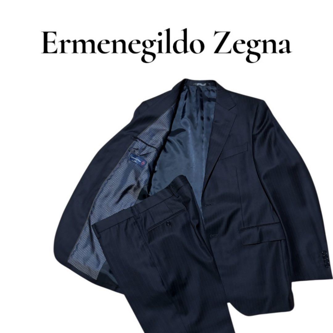 ※週末限定セール【新品同様】ゼニア　 スーツ　段返り三つボタン　サイドベンツ