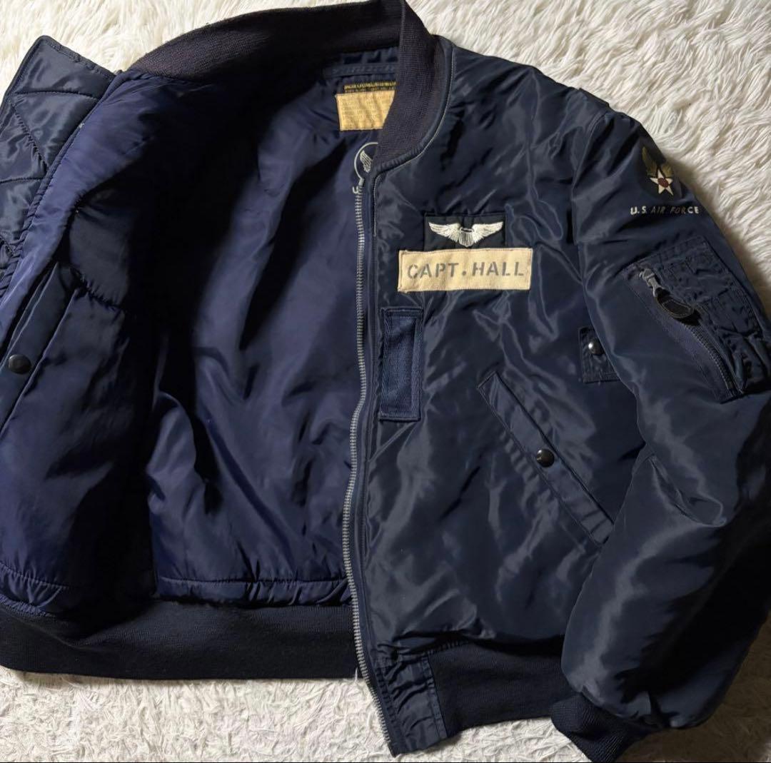 ポ*イ様 【美品 】Buzz RicksonフライトジャケットB-15C ネイビ