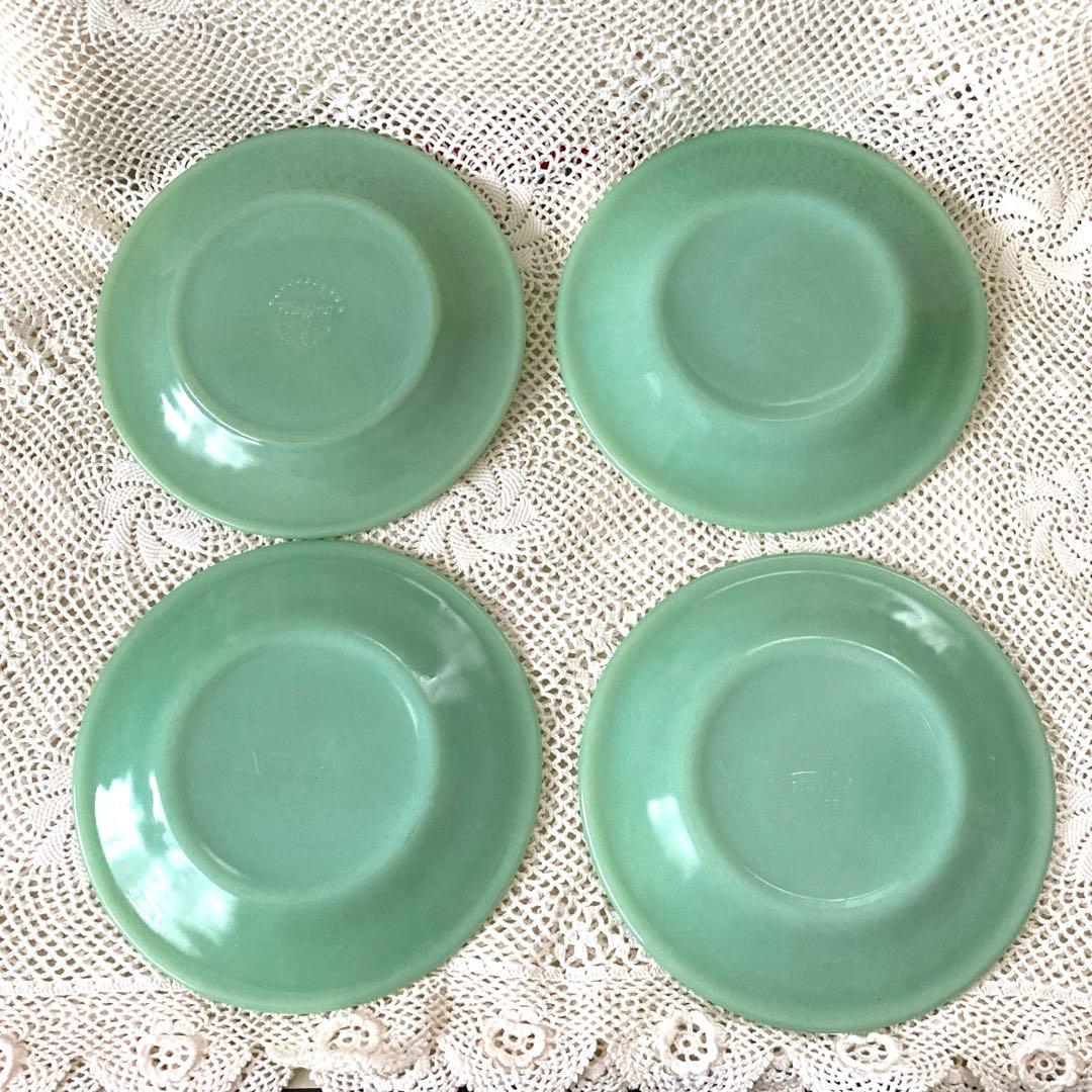 FireKing レストランウェア ジェダイ サラダプレート 4枚セット