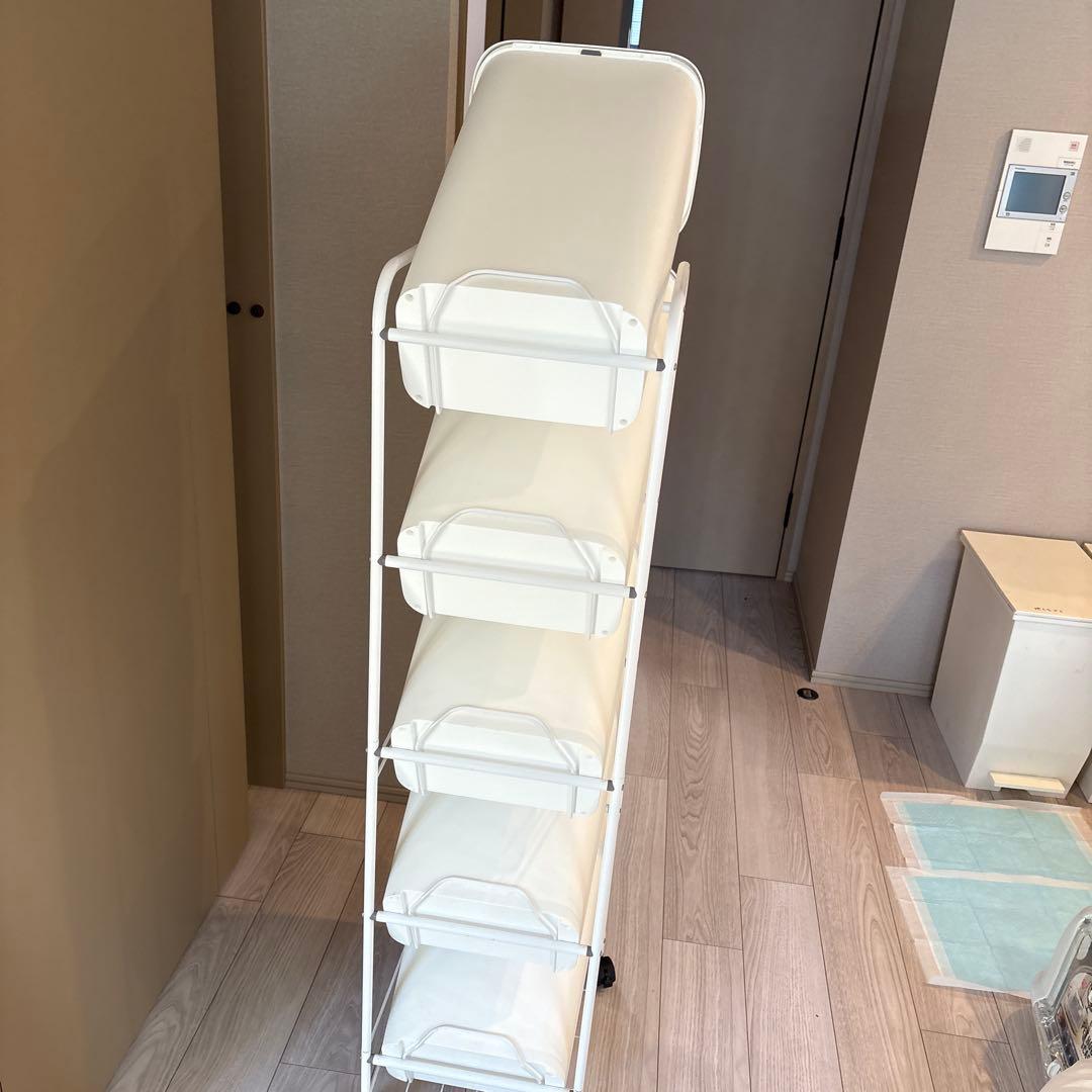 分別ゴミ箱 RISU smooth スタンドダストボックス　キャスター付　5段