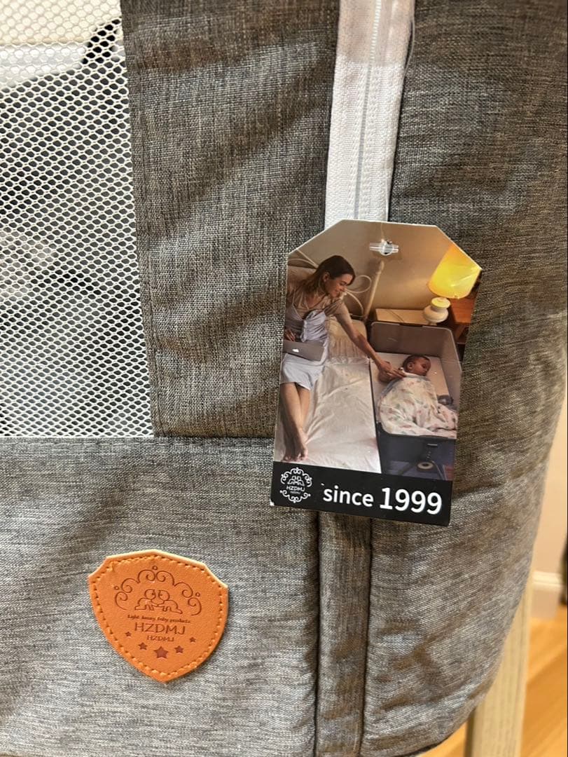 HZDMJ ベビーベッド 高さ調節可 折り畳み たまひよ ごろ寝マット付き