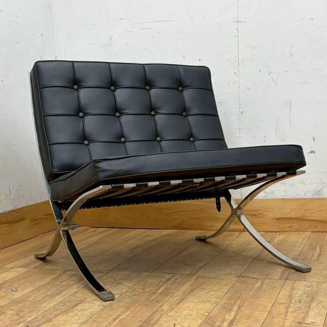 美品Barcelona Chairバルセロナチェア　リプロダクト品1人掛けソファ