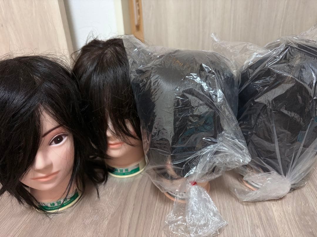 美容師 ウィッグ 練習用2個 国家試験用2個