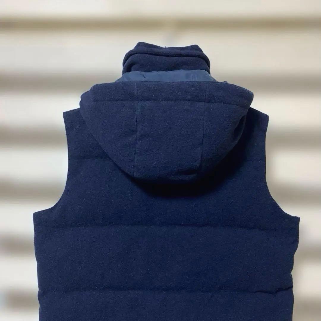 美品！DANTON×BEAMS ウールモッサ ダウンフード付きベスト 42 別注