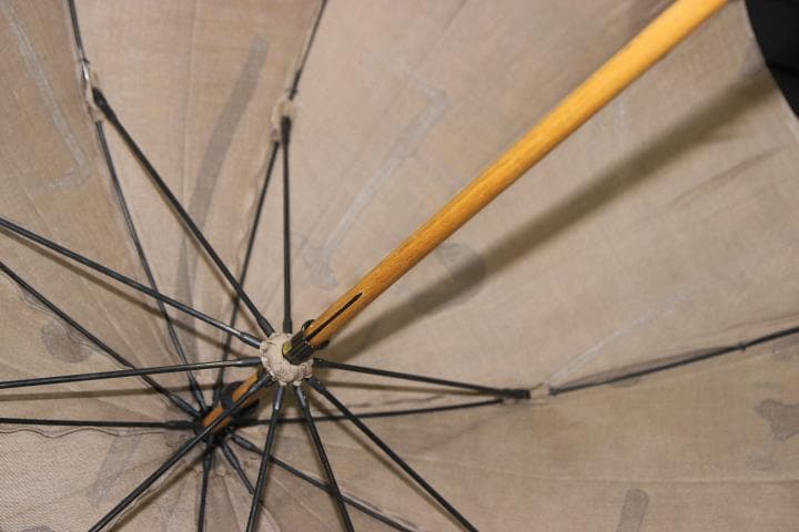 小宮商店 KOMIYA 柿渋染め 長傘 日傘 麻100％ 高級日傘 パラソル ②