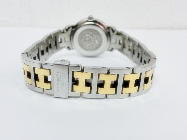 エルメス クリッパーCL4.220 白文字盤 デイト レディース 腕時計