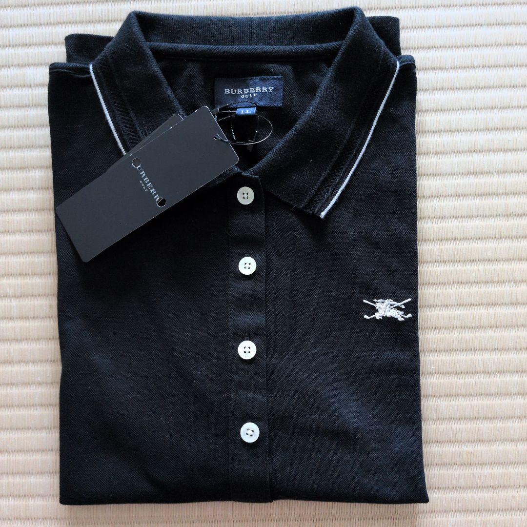 BURBERRY GOLF　ブラック 長袖ポロシャツ LL