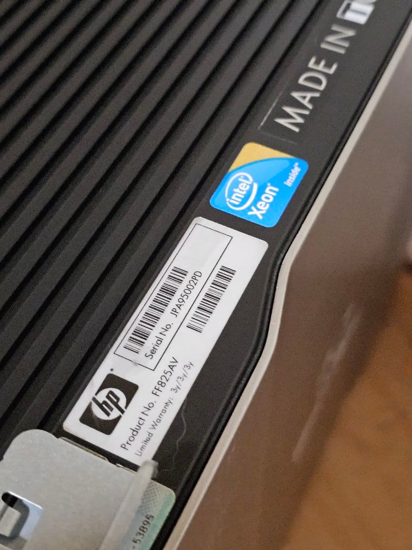 HP Z800 Workstation　Dual Xeon メモリ32GB 動作