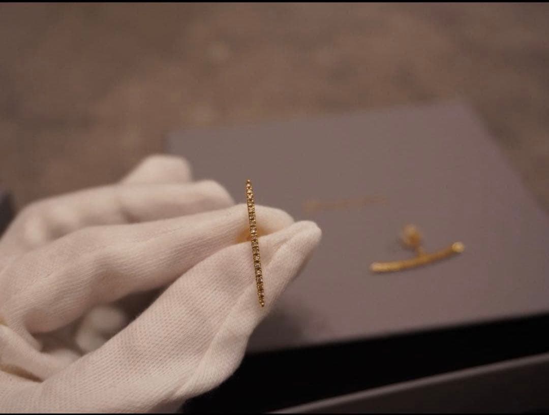 ハレクラニGossamer ロングバー ダイヤモンドピアス【ペア】