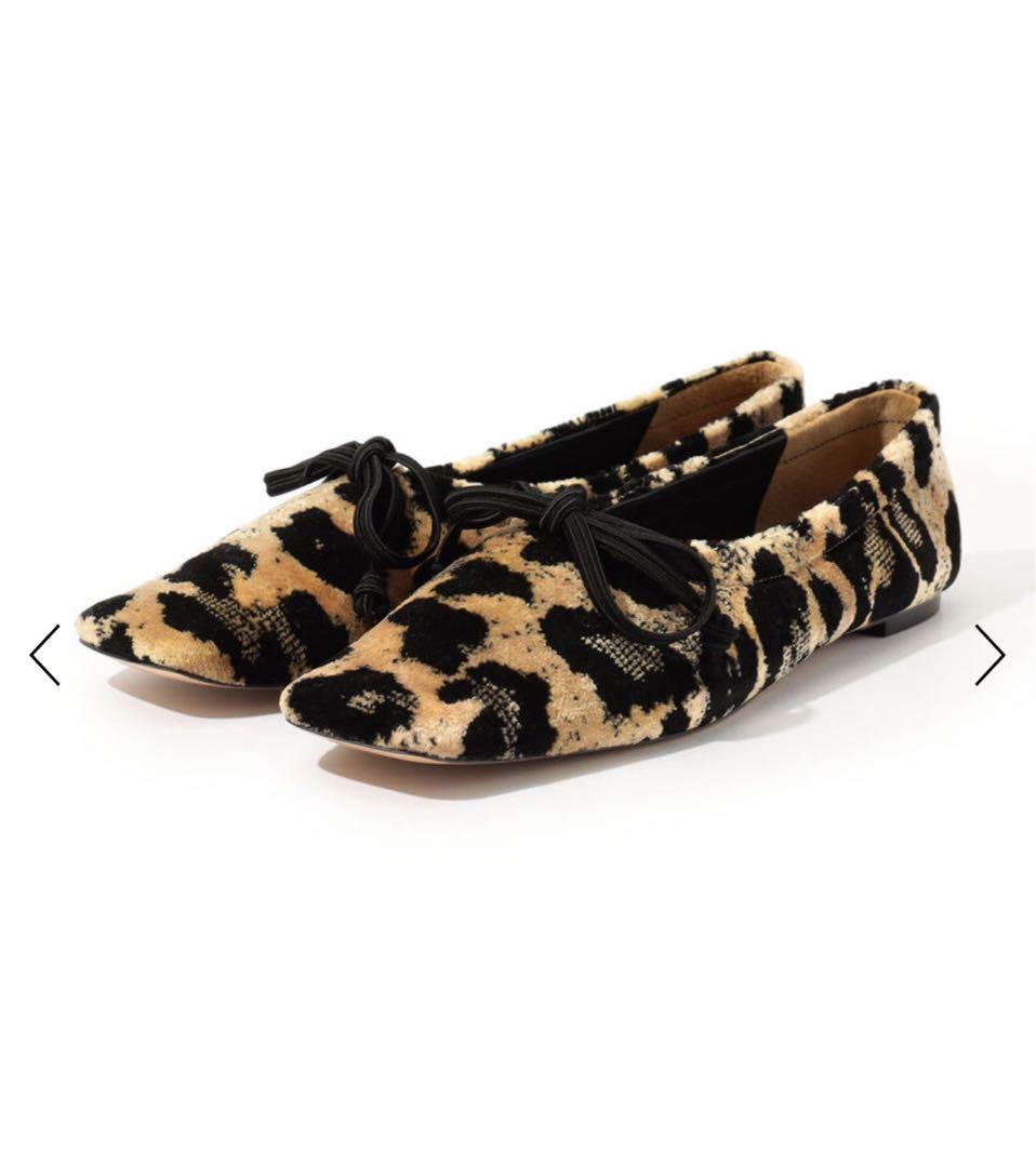 美品　PIPPICHIC ヒョウ柄 フラットシューズ
