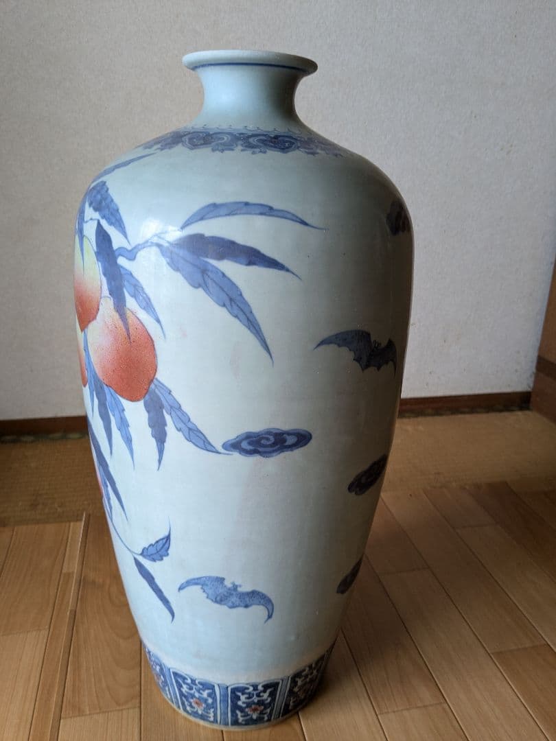 アンティーク 中国美術 骨董 青花磁 大型壺 大型花瓶