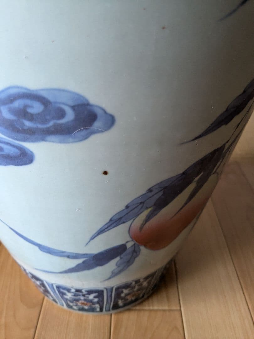 アンティーク 中国美術 骨董 青花磁 大型壺 大型花瓶