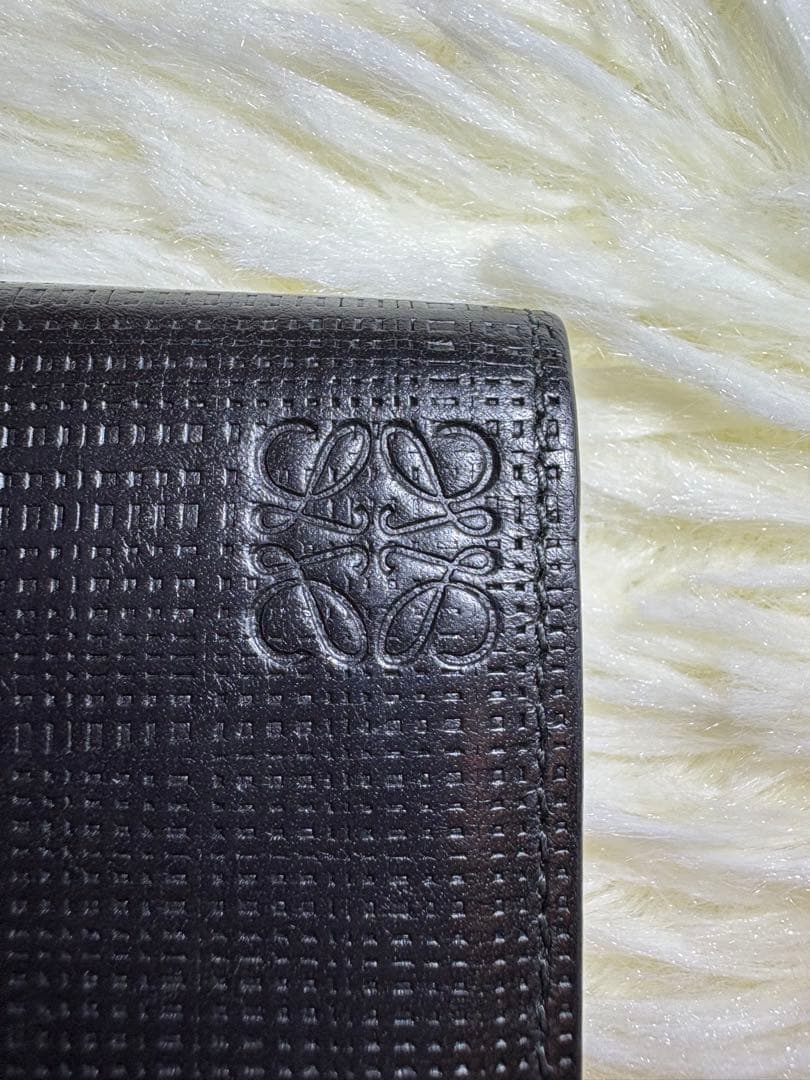 美品 LOEWE ビジネス カード ホルダー 名刺入れ リネン ブラック