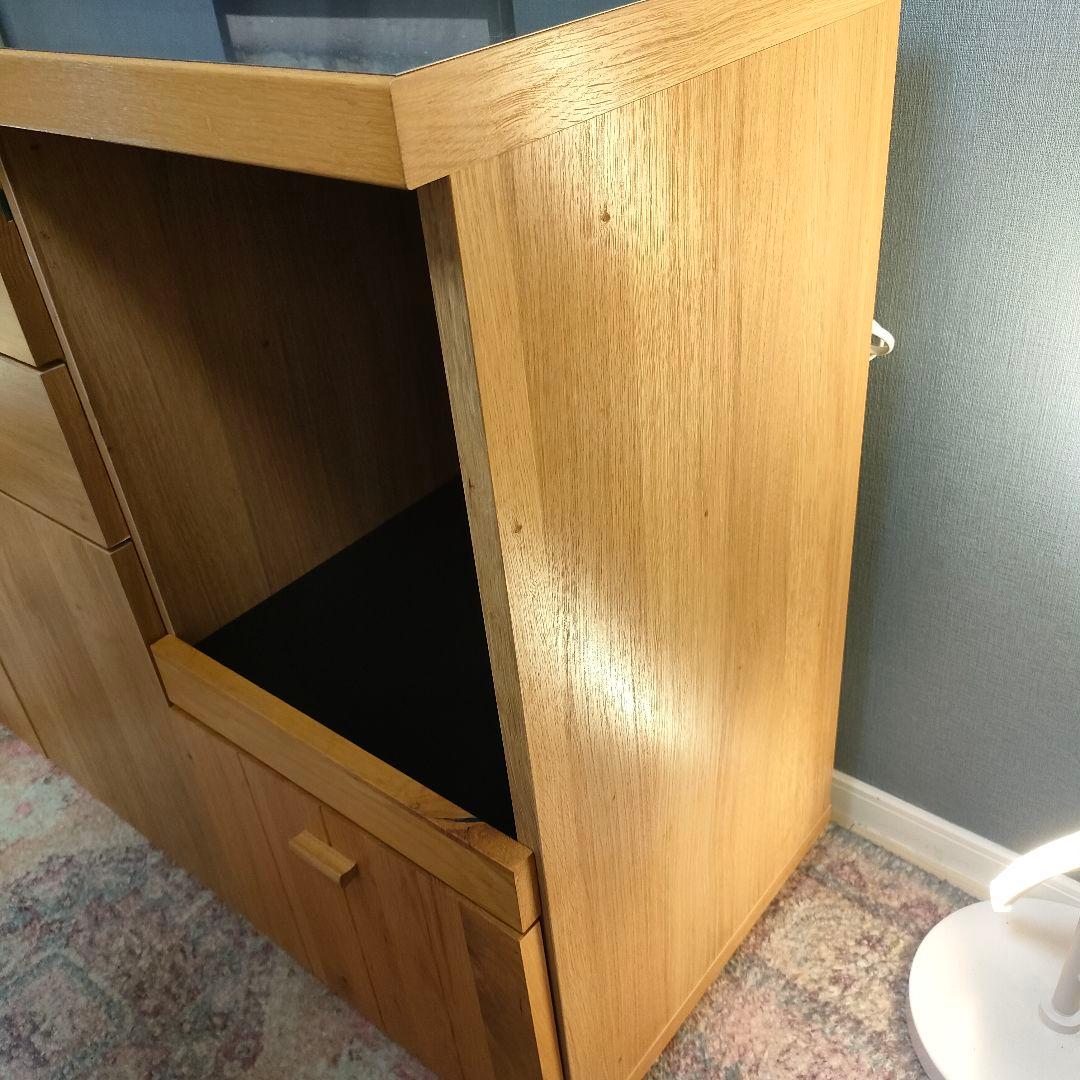 【Yui】大川家具 東馬 ステンレス天板付き キッチンカウンターOCTA