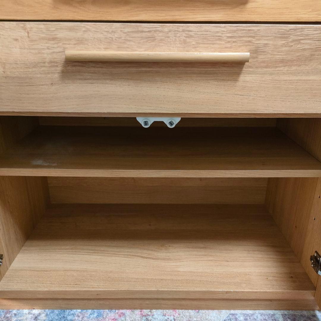 【Yui】大川家具 東馬 ステンレス天板付き キッチンカウンターOCTA