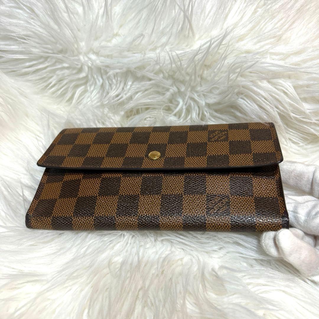 【Yページ】ルイヴィトン ダミエ エベヌ 長財布 ポルトフォイユ サラ