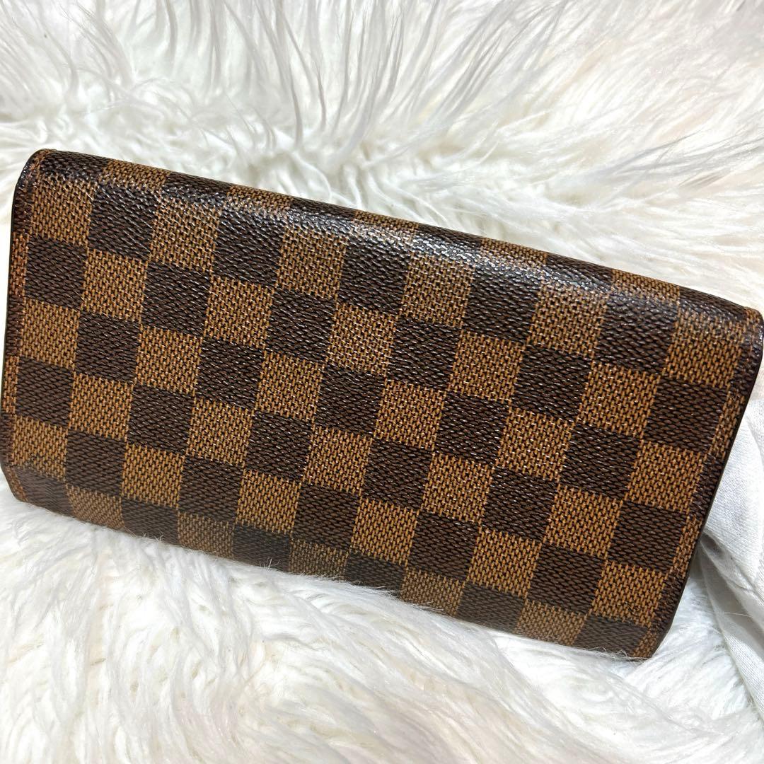 【Yページ】ルイヴィトン ダミエ エベヌ 長財布 ポルトフォイユ サラ