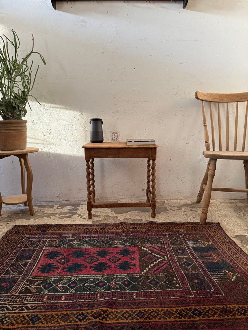 ビンテージ　サイドテーブル ベッドサイドテーブル　大　剥離