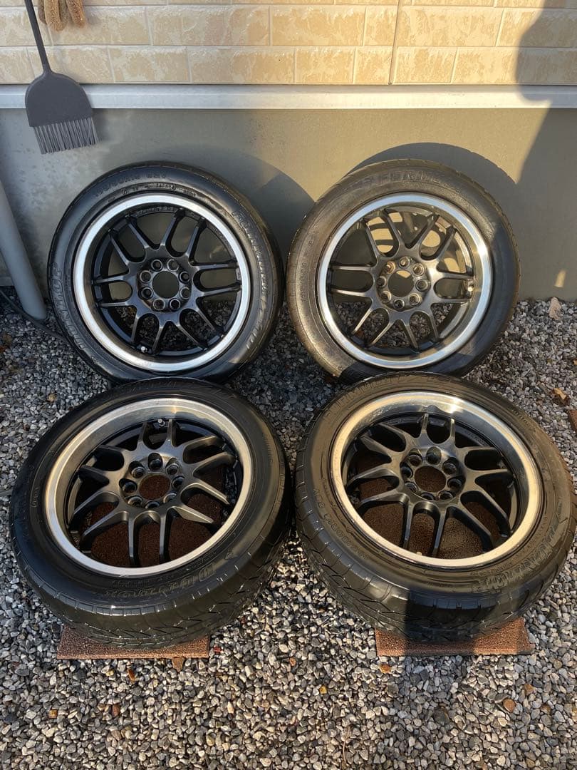 当時物、WORK　RSβ 15インチ 6.5J　4H　PCD100、+42