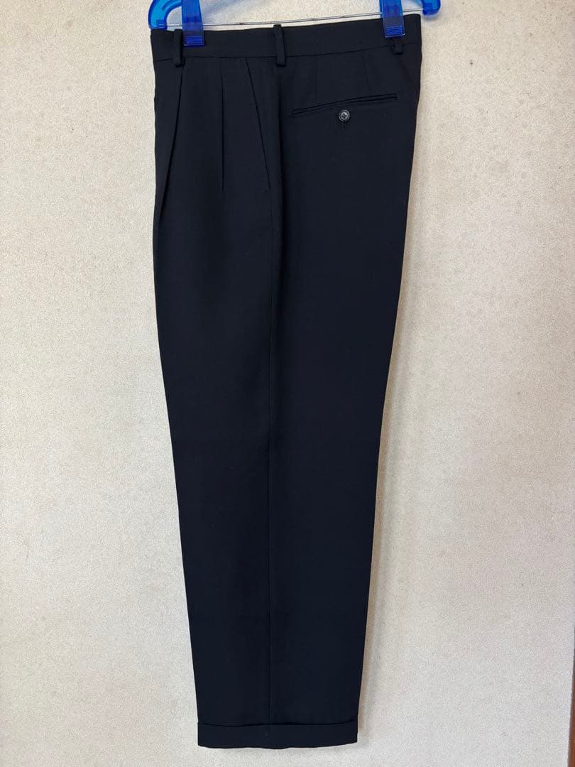 25ssワコマリアDORMEUIL ダブルプリーツスラックス