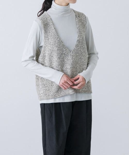 かぐれ テープヤーンニットベスト