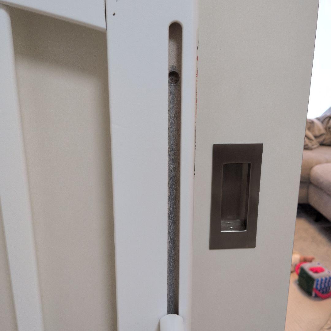 美品　KATOJI　ハイポジションベビーベット　木製ホワイトオープンベッド