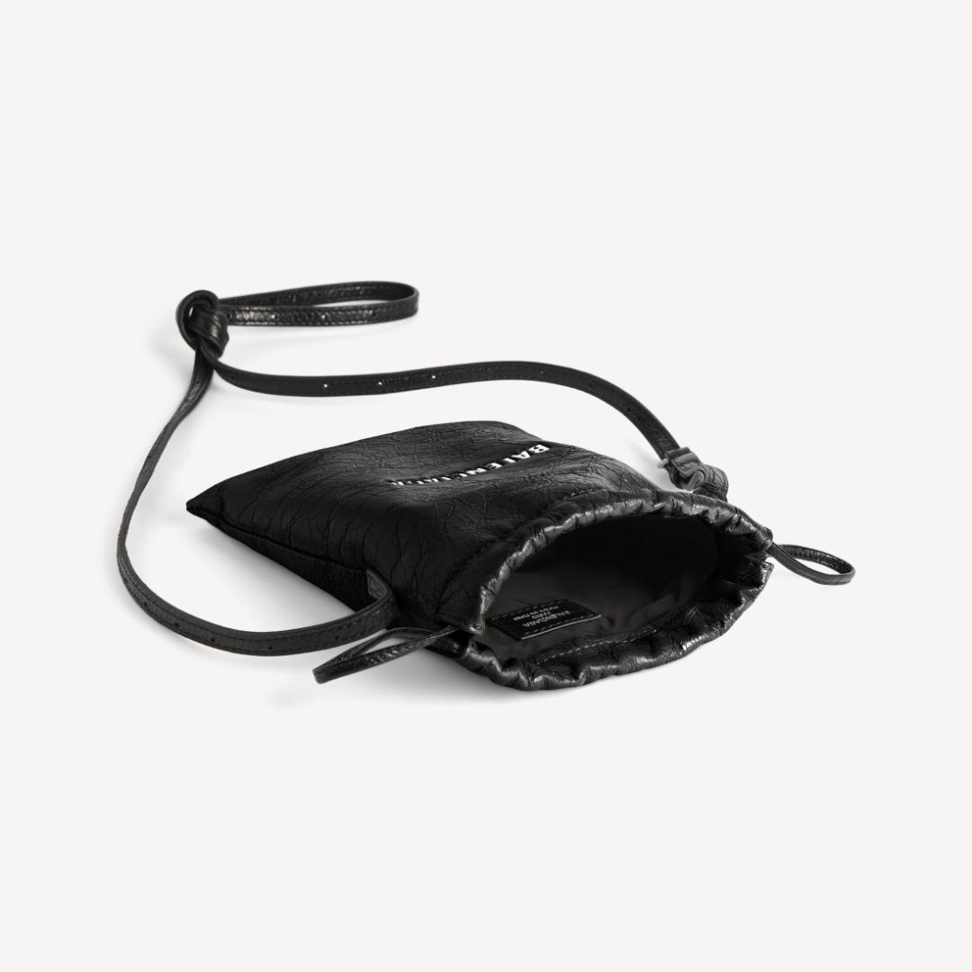 【本日最終日】BALENCIAGA フォンホルダー　ブラック ショルダーバッグ