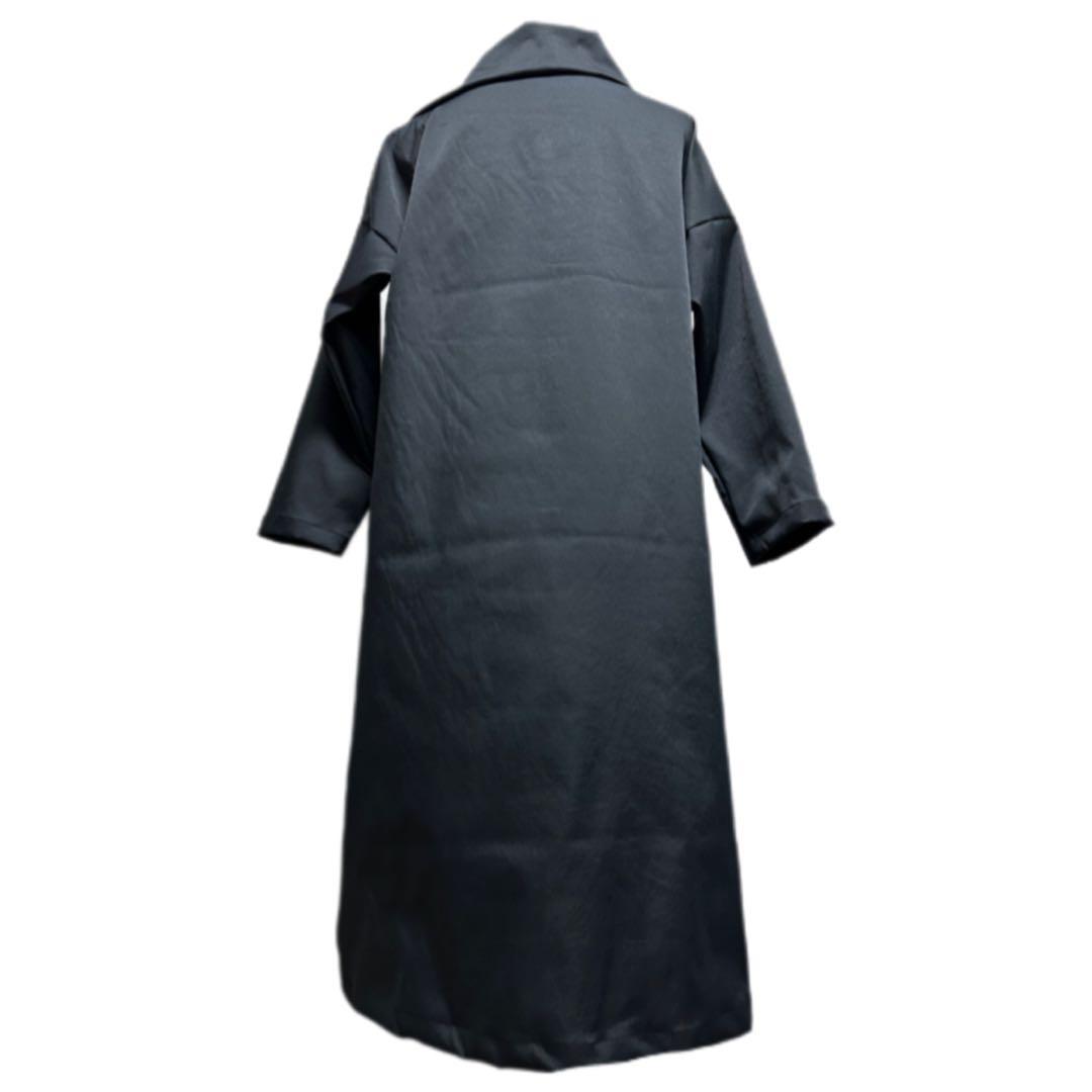 振袖　着物リメイク　ドレス　黒×大輪牡丹や菊　和柄　ワンピース　ハンドメイド