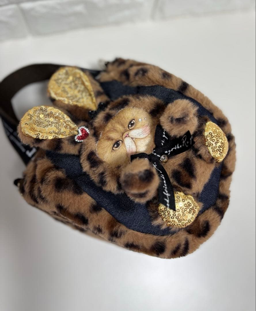 ゆ*ら様 コヤンイサムチョン　ハンドメイド　ファーミニバッグ　ヒョウ柄　うさちゃ